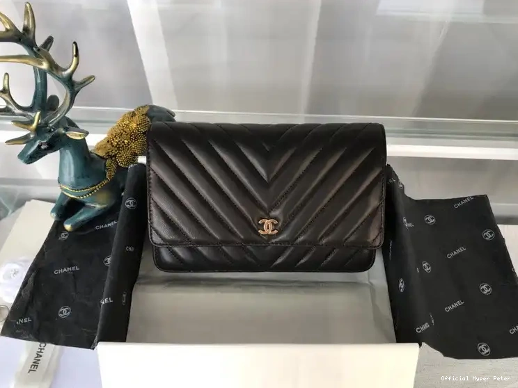 HyperPeter With Gold Flap Bag  Silver Lambskin Hardware  CHANEL 0609